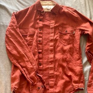 Timberland orange LS button up